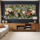 Vintage Birds and Flowers Wide Wall Art: Extra Large by MyGreatCanvas | Canvas Wall Art Prints | Photo Prints & Wall Decor