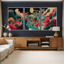 Colorful Japanese Landscape Print: Maximalist Panoramic Wall by MyGreatCanvas | Canvas Wall Art Prints | Photo Prints & Wall Decor