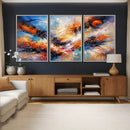 Lyrical Abstraction Wall Art Canvas Print, Orange Blue by MyGreatCanvas | Canvas Wall Art Prints | Photo Prints & Wall Decor
