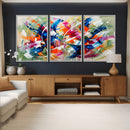Geometric Abstract Wall Art Canvas Print, Orange Blue by MyGreatCanvas | Canvas Wall Art Prints | Photo Prints & Wall Decor