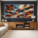 Lyrical Abstrac Wall Art Canvas Print, Orange Blue Abstract by MyGreatCanvas | Canvas Wall Art Prints | Photo Prints & Wall Decor