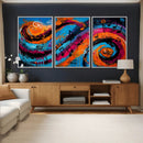 Geometric Abstract Wall Art Canvas Print, Orange Blue by MyGreatCanvas | Canvas Wall Art Prints | Photo Prints & Wall Decor