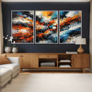 Geometric Abstract Wall Art Canvas Print, Orange Blue by MyGreatCanvas | Canvas Wall Art Prints | Photo Prints & Wall Decor