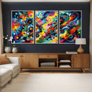 Geometric Abstract Wall Art Canvas Print, Bold Color by MyGreatCanvas | Canvas Wall Art Prints | Photo Prints & Wall Decor