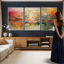 Colorful Abstract Canvas Wall Art — Large Textured Oil by MyGreatCanvas | Canvas Wall Art Prints | Photo Prints & Wall Decor