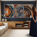 Tree Ring Triptych Canvas Wall Art — Set of 3 Wood Grain by MyGreatCanvas | Canvas Wall Art Prints | Photo Prints & Wall Decor