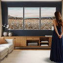 Neutral Wildflower Field Canvas Wall Art — Beige Earth Tone by MyGreatCanvas | Canvas Wall Art Prints | Photo Prints & Wall Decor