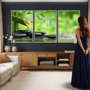 Bamboo Water Flow Black Stone Canvas | Zen Spa Nature by MyGreatCanvas | Canvas Wall Art Prints | Photo Prints & Wall Decor