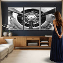 Vintage Propeller Plane Wall Art Canvas Print, Black and by MyGreatCanvas | Canvas Wall Art Prints | Photo Prints & Wall Decor
