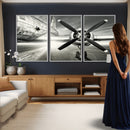 Vintage Airplane Wall Art Canvas Print, Black and White by MyGreatCanvas | Canvas Wall Art Prints | Photo Prints & Wall Decor