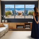 Large Beach Canvas Wall Art Coastal Adirondack Chairs Ocean by MyGreatCanvas | Canvas Wall Art Prints | Photo Prints & Wall Decor