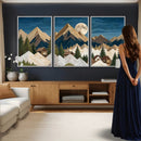 Moonlit Mountain Cabin Wall Art Canvas Print, Rustic Mountain Landscape Canvas Print, Woodland Cabin Wall Decor, Framed Nature Artwork Ready to Hang by MyGreatCanvas | Canvas Wall Art Prints | Photo Prints & Wall Decor