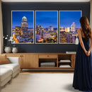 Charlotte Skyline Canvas Wall Art Print – North Carolina Cityscape Photography Print by MyGreatCanvas | Canvas Wall Art Prints | Photo Prints & Wall Decor
