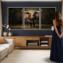 Texas Longhorn Bull Canvas Wall Art, Western Ranch Cattle Photography Print, Rustic Farmhouse Cowboy Decor Artwork by MyGreatCanvas | Canvas Wall Art Prints | Photo Prints & Wall Decor