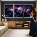 Global Flight Routes Map Canvas Wall Art, Worldwide Aviation Network Print, International Air Travel Wall Decor by MyGreatCanvas | Canvas Wall Art Prints | Photo Prints & Wall Decor