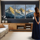 Abstract Mountain Wall Art Canvas Print Modern Landscape Painting Print