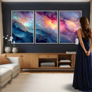 Colorful Abstract Canvas Wall Art Print, Vibrant Popup Color Art Print