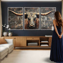 Texas Longhorn Skull Canvas Wall Art Rustic Western Decor Print by MyGreatCanvas | Canvas Wall Art Prints | Photo Prints & Wall Decor