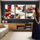 Blue Teal Abstract Canvas Wall Art, Modern Textured Painting Print, Navy Orange White Contemporary Art, Neutral Living Room Decor, Office Art by MyGreatCanvas | Canvas Wall Art Prints | Photo Prints & Wall Decor