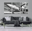Vintage Airplane on Runway Canvas Print by MyGreatCanvas | Canvas Wall Art Prints | Photo Prints & Wall Decor