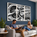 Vintage Antique Airplane Wall Art Canvas Print