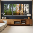 Four Seasons Wall Art Forest Canvas Print – Triptych