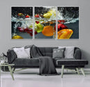 Kithen Vegetables World Wall Art Canvas Print