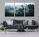 Misty Forest Wall Art – Serene Green Landscape Canvas Print, by MyGreatCanvas | Canvas Wall Art Prints | Photo Prints & Wall Decor