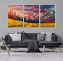 Mountain and Daylight Red Sunset Wall Art Canvas Print by MyGreatCanvas | Canvas Wall Art Prints | Photo Prints & Wall Decor