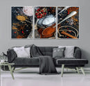 Spices and Seasonings Canvas Wall Art – Colorful Triptych by MyGreatCanvas | Canvas Wall Art Prints | Photo Prints & Wall Decor