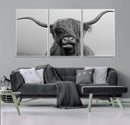 Texas Cow Wall Art Canvas, Texas Longhorn Cattle Canvas by MyGreatCanvas | Canvas Wall Art Prints | Photo Prints & Wall Decor