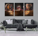 Wine and Barrels Wall Art Canvas Print by MyGreatCanvas | Canvas Wall Art Prints | Photo Prints & Wall Decor