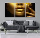 Gold and Women Wall Art Canvas Print by MyGreatCanvas | Canvas Wall Art Prints | Photo Prints & Wall Decor