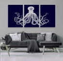 Blue Octopus Wall Art Canvas Print by MyGreatCanvas | Canvas Wall Art Prints | Photo Prints & Wall Decor