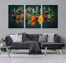 Herbs and Spices Kitchen Wall Art Canvas Print