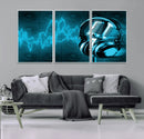 Music and Microphone Wall Art Canvas Print by MyGreatCanvas | Canvas Wall Art Prints | Photo Prints & Wall Decor