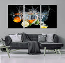 Kitchen Wall Art, Kitchen Fruits Art Canvas Print