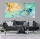 Green Marble Fluid Effect Wall Art Abstract Canvas Wall Art by MyGreatCanvas | Canvas Wall Art Prints | Photo Prints & Wall Decor