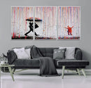 Banksy Wall Art Canvas Print, Framed Graffiti Art Picture by MyGreatCanvas | Canvas Wall Art Prints | Photo Prints & Wall Decor