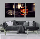 Whiskey and Cigar Canvas – Luxurious Wall Art for Home or