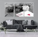 Poker Game Cards Wall Art Canvas, Multi Panel Wall Art