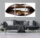 Close Up Lips Wall Art Canvas Print
