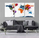 World Map Canvas Print – Detailed Map of the World Wall Art by MyGreatCanvas | Canvas Wall Art Prints | Photo Prints & Wall Decor