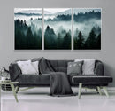Captivating Misty Forest Wall Art Canvas, Premium Canvas