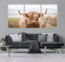Scottish Serene Highland Cow Canvas Wall Art – Serene