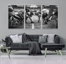 American Football Wall Art Canvas Print Framed Stadium Sport