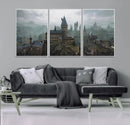 Disney Castle Wall Art Canvas Print, Living Kids Home Room