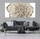 Abstract Wood Tree Ring Wall Art - Ready to Hang Minimalist