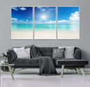 Blue Ocean Wall Art Canvas Print - Tranquil Ocean Paradise
