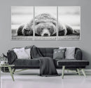 Resting Grizzly Bear Wall Art Canvas Print – Majestic Lazy by MyGreatCanvas | Canvas Wall Art Prints | Photo Prints & Wall Decor